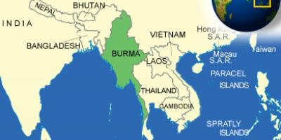 Бирм буюу Мьянмар газрын зураг