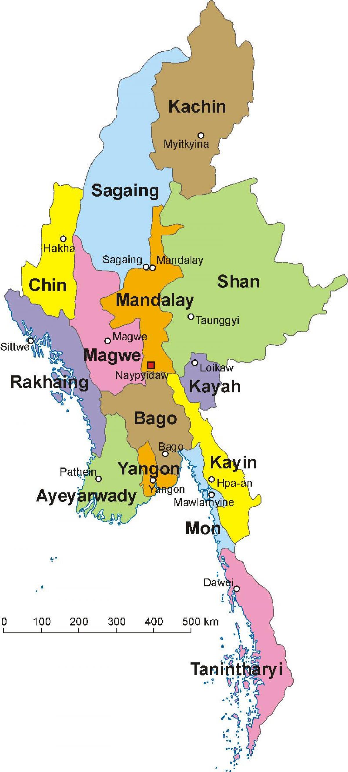 Мьянмар газрын зураг