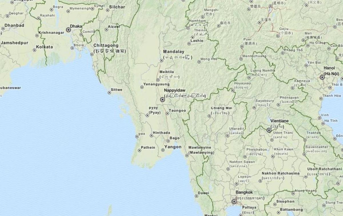 gps-ийн газрын зураг Мьянмар